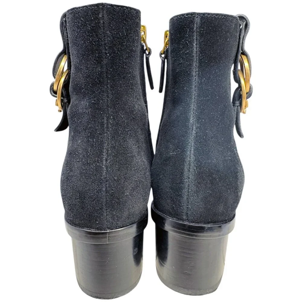 Tory Burch Marsden Black Suede‎ Heeled Ankle Boots